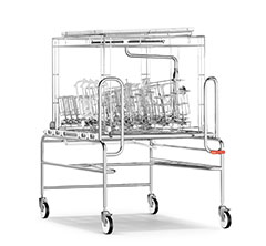 Specially-designed Steelco Pharma washing carts